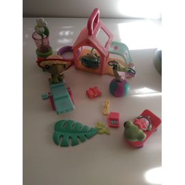 Littlest Petshop- Poupée- Les 4 Petshops Au Parc De Loisirs Avec Ses Nombreux Accessoires- Papillon- Tortues Et Lezard- Hasbro