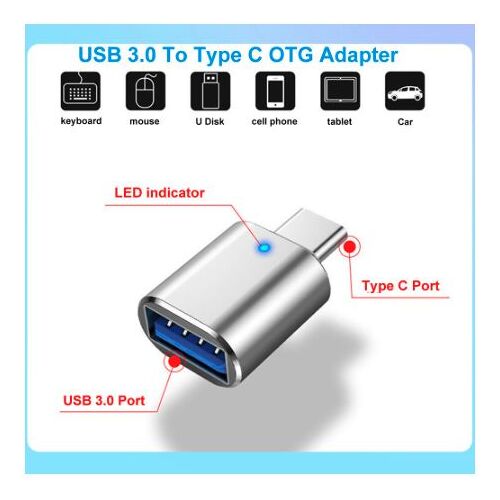 Adaptateur OTG de Type C mâle vers USB femelle