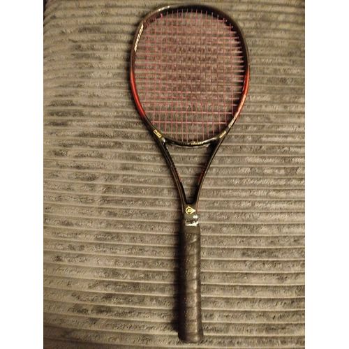Raquette De Tennis De Marque Dunlop, Modèle Revelation Superlong + 1.00 / 340 Grammes / Isis Iii, Kevlar Braided , Cordée 19 X 16 / Longueur Totale De 70.5 Cms - Modèle Peu Courant .