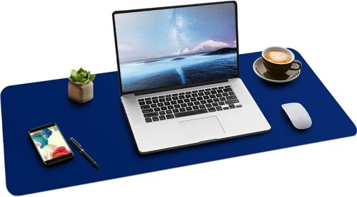 Tapis de bureau en cuir,Tapis de bureau,Tapis de bureau imperméable, Tapis de bureau pour clavier et souris,Tapis de souris en cuir,24""x 22""(S-Aqua Blue)