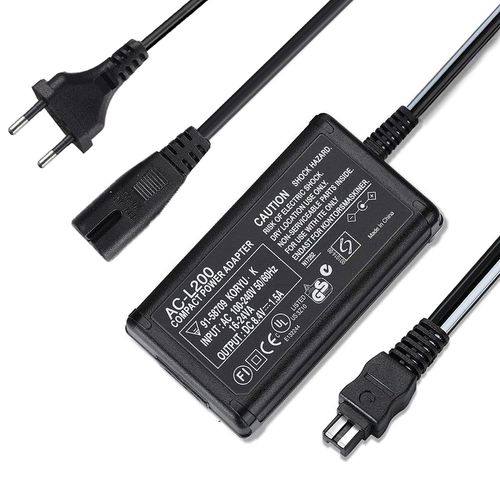 AC-L200 AC-L20 AC-L25 Bloc d'alimentation Kit Chargeur Compatible avec Sony Handycam DCR-SX41 SR40 SR42 SR44 SR88 DCR-DVD7 DVD105 DVD108 DVD203 DVD205 FDR-AX53 AX100 AX33 FDR-AXP33 HDR-CX250