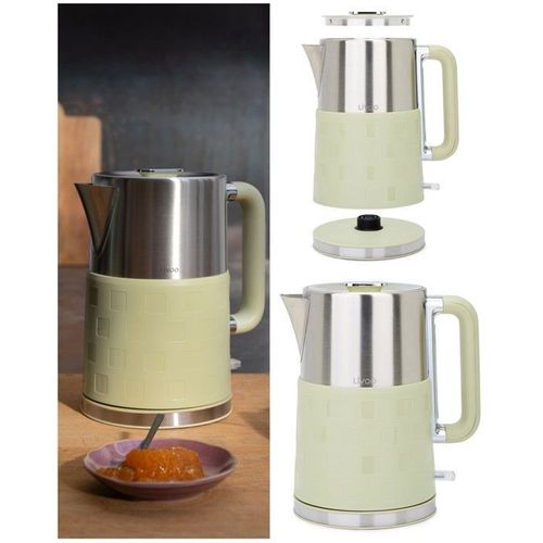 BOUILLOIRE Design VERTE rétro 1L7 2200W ACIER INOXIDABLE pour thé ou café.