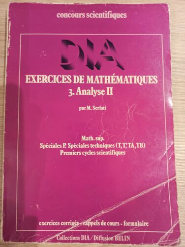 Exercices De Mathématiques 3 Analyse Ii - Concours Scientifiques