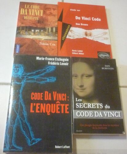 Le Da Vinci Code, Guides Pour Comprendre Le Roman De Dan Brown Et Son Fond Historique : L'enquête (Frédéric Lenoir Et Etchegoin) + Décrypté (Simon Cox) + Les Secrets (Burstein) + Étude (Ellipses)