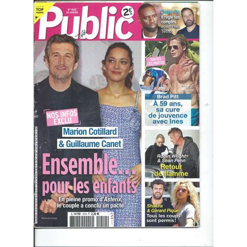 Public 20/01/2023 Marion Cotillard & Guillaume Canet, Britney Spears, Omar Sy, Shakira, Hoshi, Virginie Efira, Rihanna, Shy'm, Kendji Girac, Jenifer, Michaël Youn, Francky Vincent, David Charvet