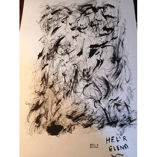 Dessin Par Helr Elena Peintre Et Dessinatrice 35x50 Signe. Original