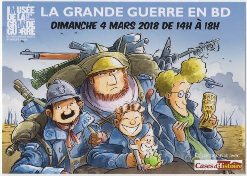 Carte Promo La Garnde Guerre En Bd 3e Edition (Marko) Musé De La Grande Guerre Meaux 2018