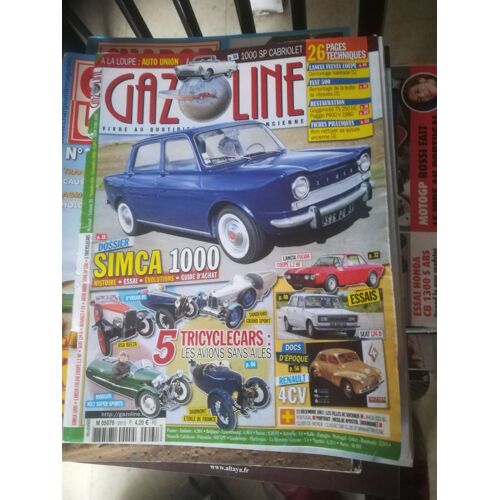 Gazoline 261 De 2018 Simca 1000,Lancia Fulvia Coupe 1.2 Hf,Seat 124d,Auto Union 1000 Sp Cab,Renault 4cv,Bsa Beeza,Darmont Etoile De France,Morgan Mx2 Super Sports,Sandford Grand Sport,D'yrsan Ds,Piagg