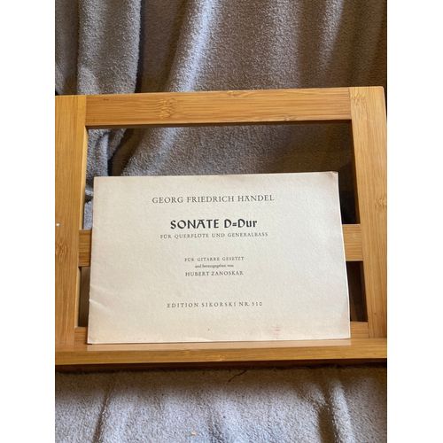 Handel Haendel Sonate Ré Flute A Bec Basse C. Guitare Partition Ed. Sikorski 510
