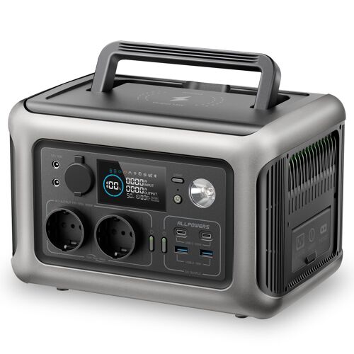 600W Centrale Électrique Générateur Solaire Portable Groupe Électrogène Charge AC DC USB Batterie