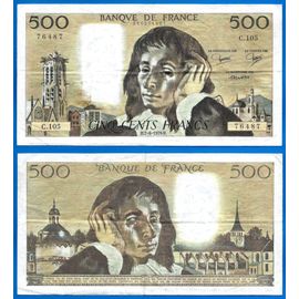 France 500 Francs 1979 Serie C Grand Billet Pascal Franc