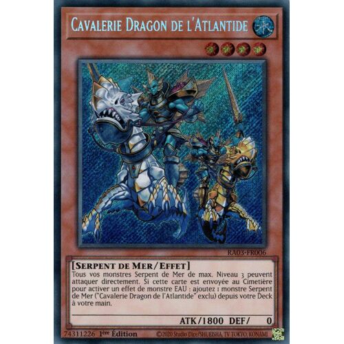 Yu Gi Oh Ra03 Fr006 Cavalerie Dragon De L'atlantide Secrete Rare