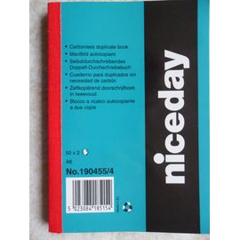 Manifold Livre Dupliqué Autocopiant - Niceday