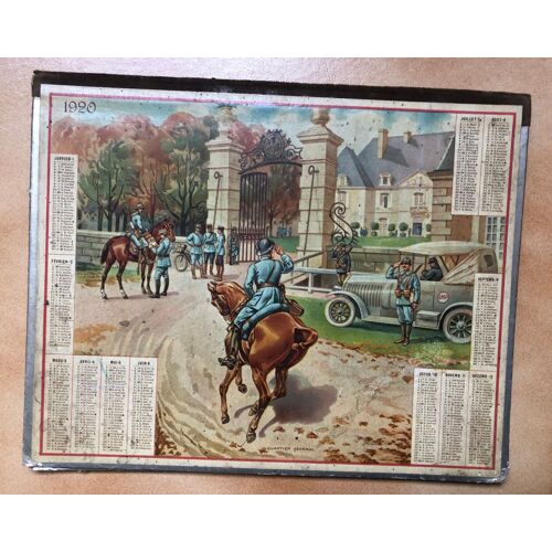 Calendrier 1920 Almanach Des Postes Armée Française Bleu Horizon Casque Adrian