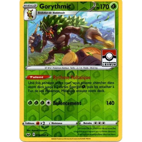 Gorythmic - E & B 1 : Epée Et Bouclier - 014/202 - Vf - Logo Pokémon League
