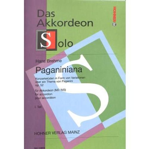 Hans Brehme : Paganiniana Opus 52 Vol 1 - Hohner Verlag Mainz