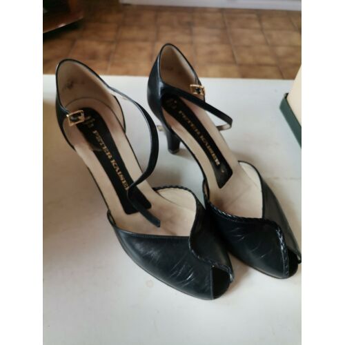 Chaussure Femme, Cuir, Bleu Marine, Pointure 37
