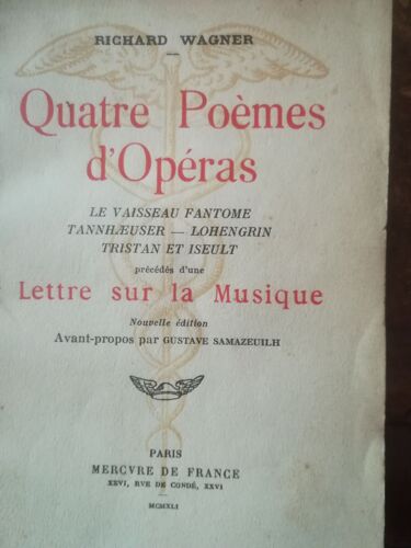 Quatre Poèmes D'opéras, Richard Wagner