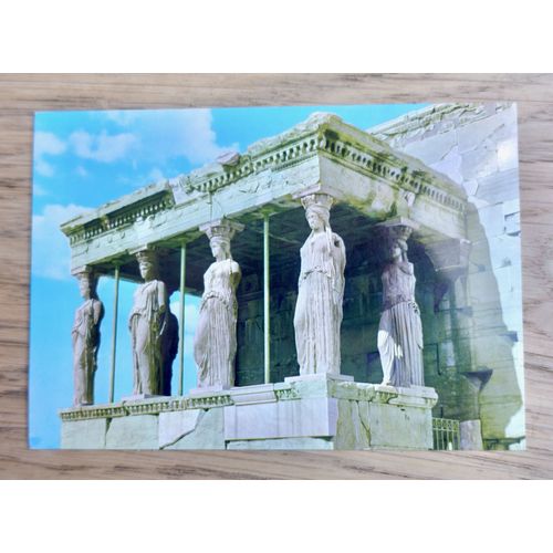 Carte Postale Grèce . Acropole, Athenes. Les Caryatides. Date De 1970. Monument De L'histoire