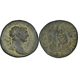 Rome - Dupondius - Trajan - 105 Ad - Dacie Assise Devant Un Trophée - Ric.563 - 24-387