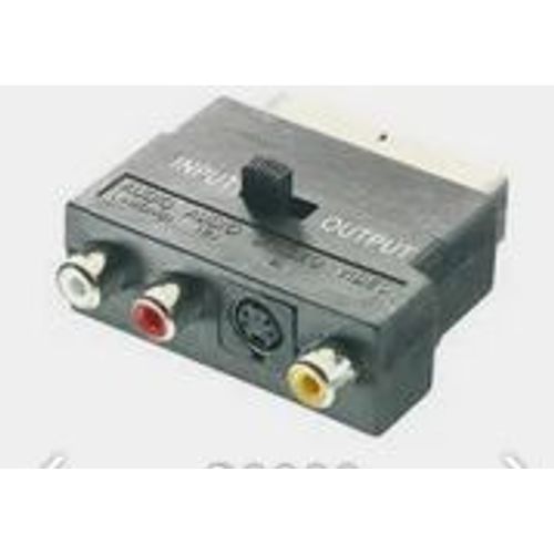 Adaptateur VHS/ AV avec bouton IN /OUT