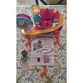 Polly Pocket Pollyville Coffret Parc D'attractions Arc-En-Ciel + Tin Pocket Place Pic-Nic