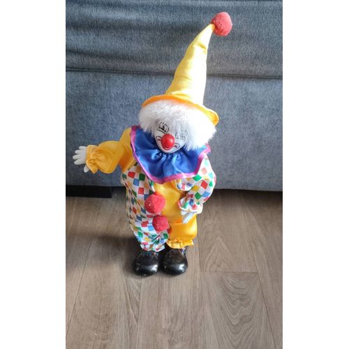 Poupée Clown Souriant Musicale Multicolore 40 Cm