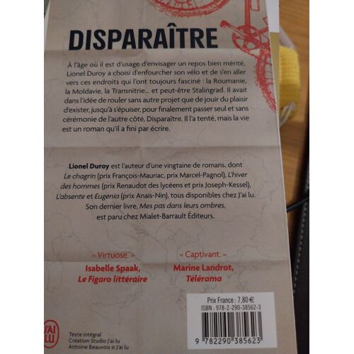 Disparaitre De Lionel Duroy