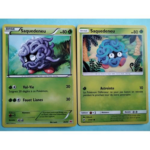 Cartes Pokémon N° 114 Saquedeneu
