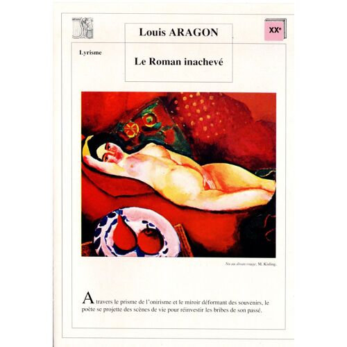 Fiche Lecture / Litterature Louis Aragon Le Roman Inachevé