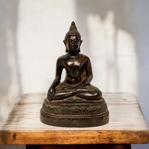 Une Statue Bouddha En Bronze 17 Cm Début Xx Ème Ou Antérieur Asie Art Sculpture