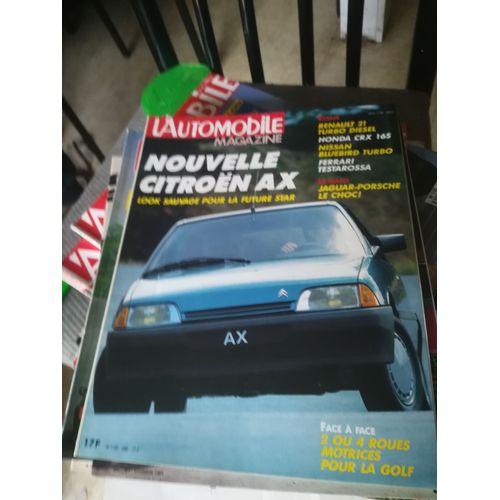 L Automobile Magazine 480 De 1986 Citroen Ax,Salon Turin,Honda Civic Crx 16s,Mvs Venturi,Golf Syncro,90s,Volvo 480 Es,Renault 21 Td,Nissan Bluebird 1800 Turbo Sgx,Renault 21 Tl,Ferrari Testarossa,Toyo