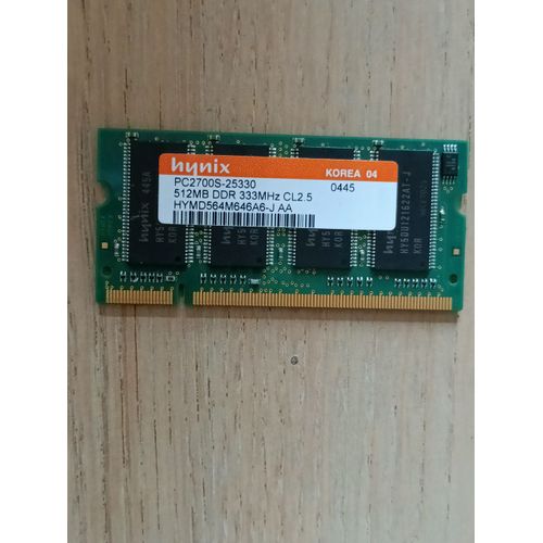 Mémoire RAM HYNIX 512Mo DDR1 SO-DIMM ¿ Hynix