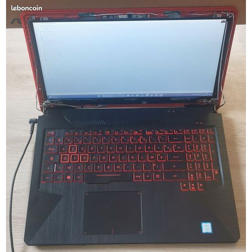 Asus TUF FX504G  - 15.6" Intel Core i5-8300H - 2.3 Ghz - Ram 8 Go - SSD 128 Go + HDD 1 To - Noir MAT et rouge