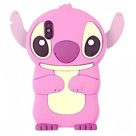Coque Housse Etui En Silicone Pour Iphone Xr - Lilo & Stitch - Rose - Hqselection®