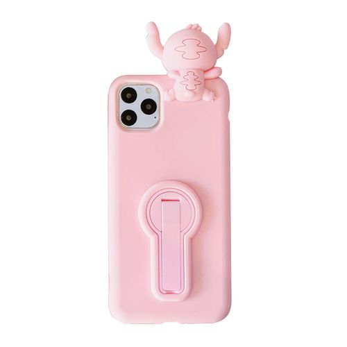 Coque Compatible Avec Iphone 11,Coque Lilo Et Stitch Tête En Gel Silicone Pour Iphone 11 ( Rose) - Hqselection®