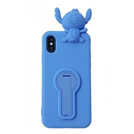 Coque Compatible Avec Iphone Xr,Coque Lilo Et Stitch Tête En Gel Silicone Pour Iphone Xr ( Bleu) - Hqselection®