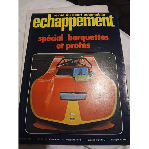Échappement N°52 02/1973 Special Barquettes Et Protos