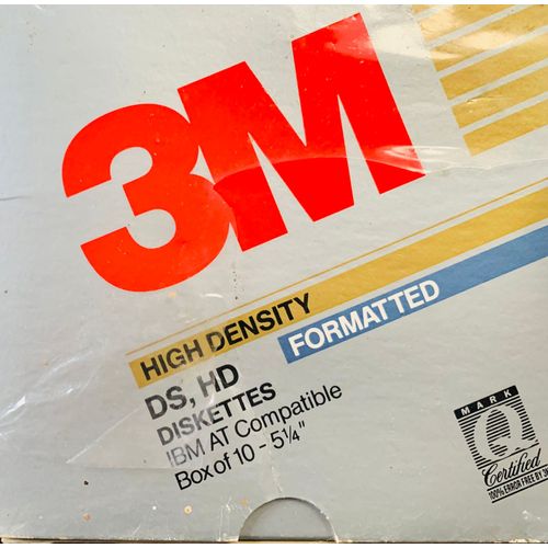 3 M 10 disquettes formatées 5,25 pooces IBM vintage 