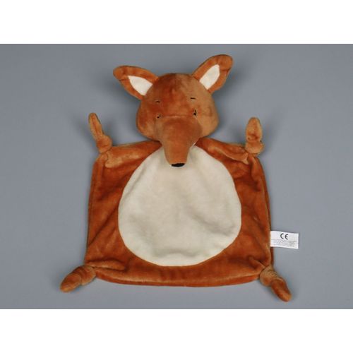 Doudou Plat Renard Orange Marron Blanc Hachette