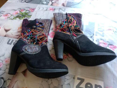 Bottines Neuves Pointure 42 Noir Détails
