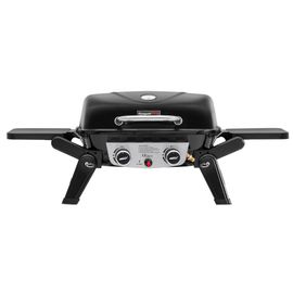 Barbecue Gaz Portable Royal Gourmet - Barbecue Grille avec Tables Latérales Pliables et Couvercle, 2 Brûleurs de Puissance 5 kW