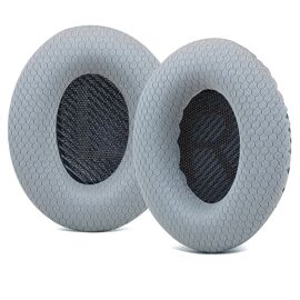 Coussinets de rechange pour casque - AQSACOKIYA - Bose QC35 et QC35ii - Mousse à mémoire de Forme - Gris Tissu