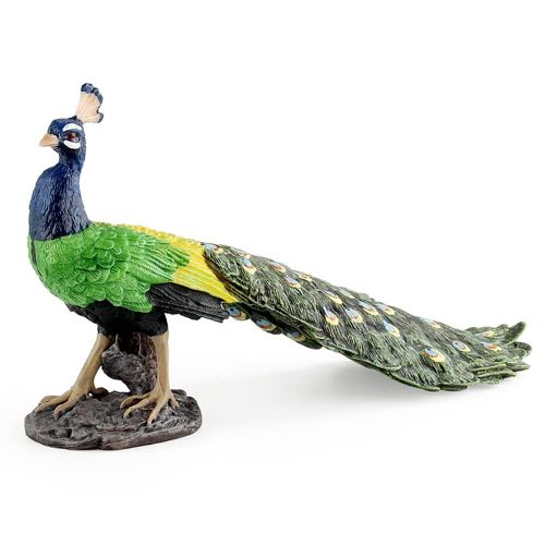 Figurine De Paon Réaliste, Figurine De Paon De Simulation Sauvage Modèle Jouet Simulation Collection De Jouets D'animaux Miniatures Figurine Modélisme Paon Modèle Animal Ornements