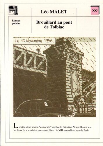Fiche Lecture / Littérature Léo Mallet Brouillard Au Pont Tolbiac