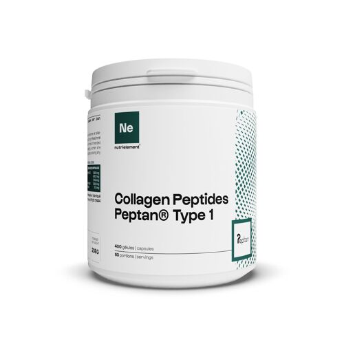 Nutrielement - Collagène Peptide Type 1 400 Gélules - Complément Alimentaire Tendons, Articulations, Peau Et Cheveux By Nutrimuscle 