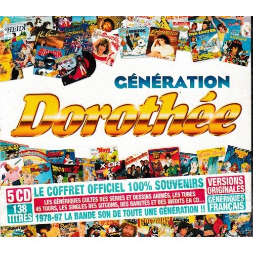 Génération Dorothée 1978 97 (Deluxe Collector) 5cd Versions Originales Génériques Français (P) 2015 Ab Droits Audiovisuels © Umsm Universal Music France. Made In The Eu Voir Mes Photos Pour Les Titres