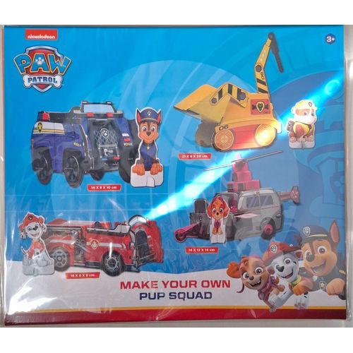 Pat Patrouille - Fabrique Les Véhicules De Chase, Marcus, Ruben Et Stella - Mquette 3d Carton Épais