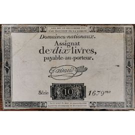 Assignat 10 Livres - 24 Octobre 1792 - Série 1679 - Filigrane Royal