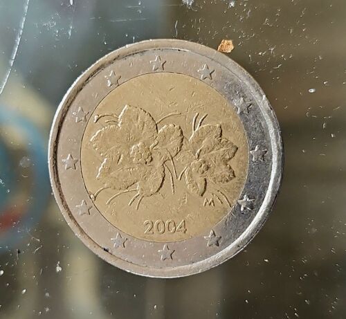 Piece Fauté -2 Euro Finlande 2004 Unc Fleur De Lakka - Pièce Rare - Collection